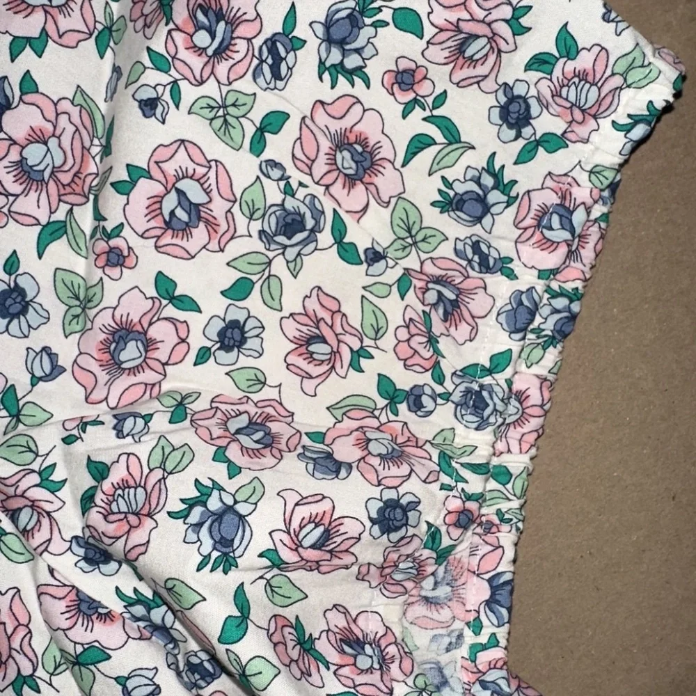 J Crew Factory Printed puff-sleeve ruffle-collar top Ivroy Rose Water 3X Plus - Picture 6 of 9